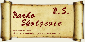 Marko Školjević vizit kartica